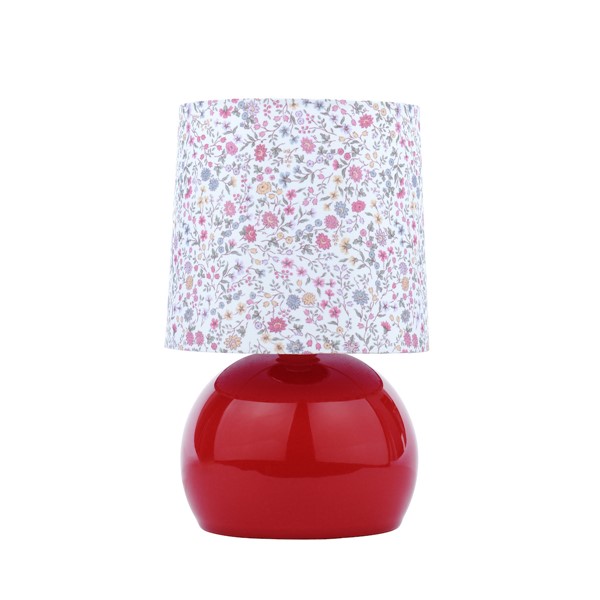 (image for) Laura Ashley Knowlton Table Lamp Pink Crackle Glaze With Shade